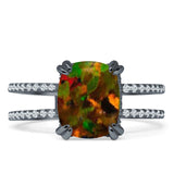 Cushion Cut CZ Ring