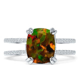 Cushion Cut CZ Ring