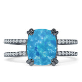 Cushion Cut CZ Ring
