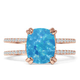 Cushion Cut CZ Ring