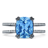 Cushion Cut CZ Ring