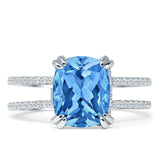 Cushion Cut CZ Ring