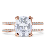 Cushion Cut CZ Ring