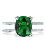 Cushion Cut CZ Ring