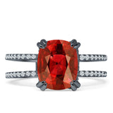Cushion Cut CZ Ring