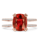 Cushion Cut CZ Ring
