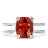Cushion Cut CZ Ring