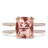 Cushion Cut CZ Ring