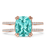 Cushion Cut CZ Ring