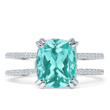 Cushion Cut CZ Ring