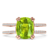 Cushion Cut CZ Ring
