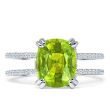 Cushion Cut CZ Ring