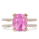 Cushion Cut CZ Ring