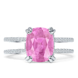 Cushion Cut CZ Ring