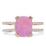 Cushion Cut CZ Ring