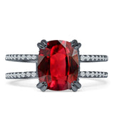 Cushion Cut CZ Ring