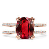 Cushion Cut CZ Ring