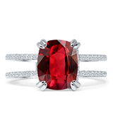 Cushion Cut CZ Ring