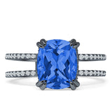 Cushion Cut CZ Ring