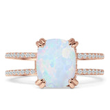 Cushion Cut CZ Ring