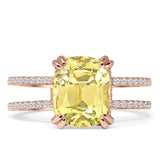 Cushion Cut CZ Ring