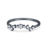 Round CZ Contour Band