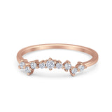 Round CZ Contour Band