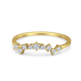 Round CZ Contour Band