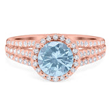 Art Deco Round Natural Stone Stackable Ring