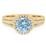 Art Deco Round Natural Stone Stackable Ring