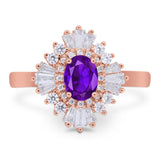 Floral Art Deco Halo Ring