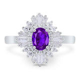 Floral Art Deco Halo Ring