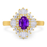 Floral Art Deco Halo Ring
