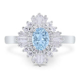 Floral Art Deco Halo Ring