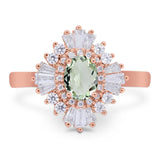 Floral Art Deco Halo Ring