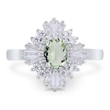 Floral Art Deco Halo Ring
