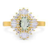 Floral Art Deco Halo Ring