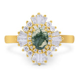 Floral Art Deco Halo Ring