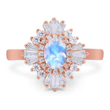 Floral Art Deco Halo Ring