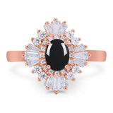 Floral Art Deco Halo Ring