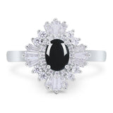 Floral Art Deco Halo Ring