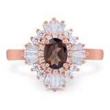 Floral Art Deco Halo Ring