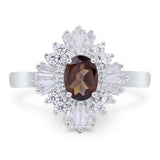 Floral Art Deco Halo Ring