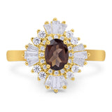 Floral Art Deco Halo Ring