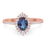 Art Deco Oval Natural Stone Wedding Ring