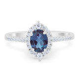 Art Deco Oval Natural Stone Wedding Ring