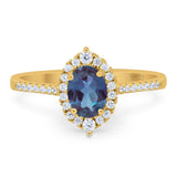 Art Deco Oval Natural Stone Wedding Ring