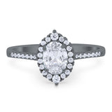 Art Deco Oval Natural Stone Wedding Ring