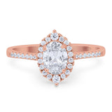 Art Deco Oval Natural Stone Wedding Ring