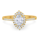 Art Deco Oval Natural Stone Wedding Ring